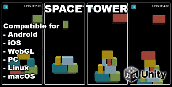 Stack Tower – Unity 2D Game With AdMob (Android game and iOS game)