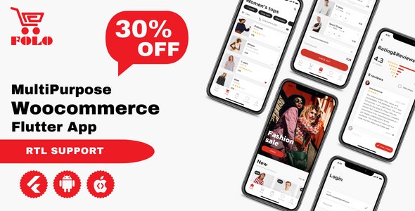 Folo Flutter App for Woocommerce