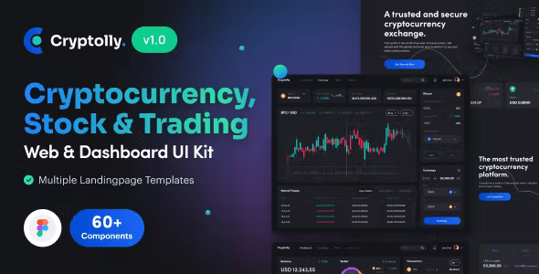 Cryptolly – Cryptocurrency Landing Page – Dashboard UI Kit