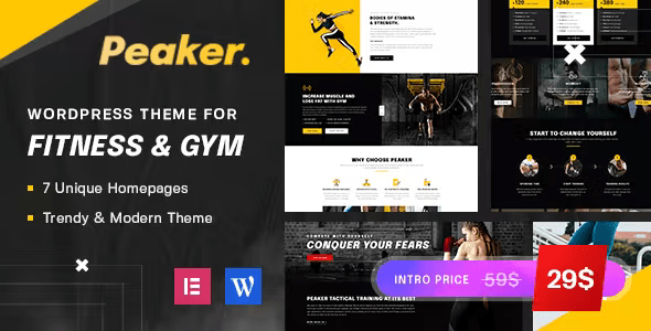 Peaker – Fitness  Gym WordPress Theme