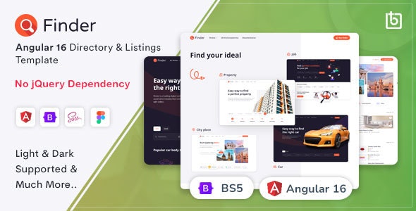 Finder – Angular 16 Directory  Listings Template