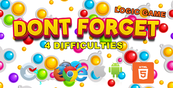 Dont Forget – Logic Game – HTML5/Mobile (C3p)