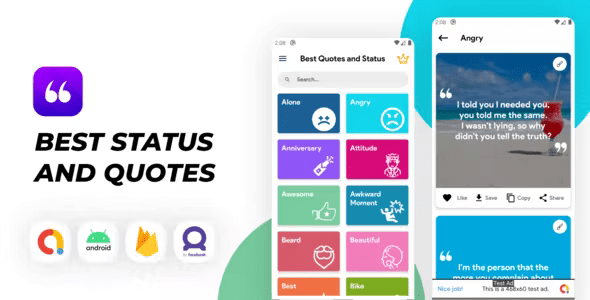 Best Status and Quotes app with Quotes maker and Admob ads 2.4