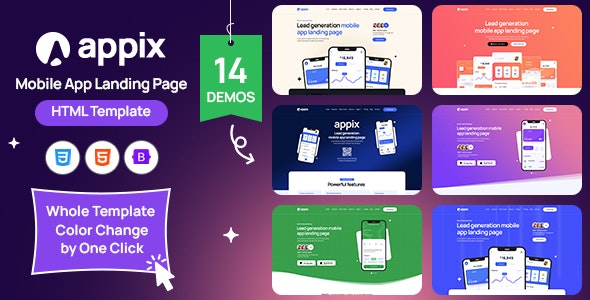 APPIX – Mobile App Landing Page Responsive HTML Template