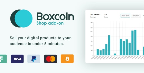 Shop – eCommerce to Sell Digital Products – Boxcoin Shop Addon