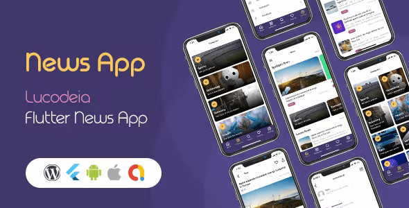 Lucodeia News – Flutter WordPress News App | Admob – DarkMode
