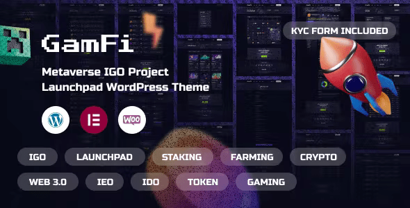 GamFi – IGO Launchpad WordPress Theme 1.0.3