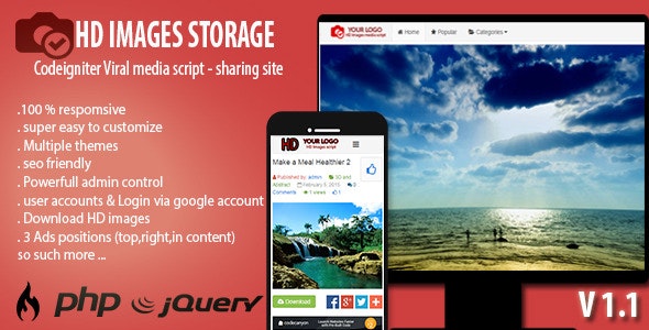 HD Images Storage – Viral Media Script