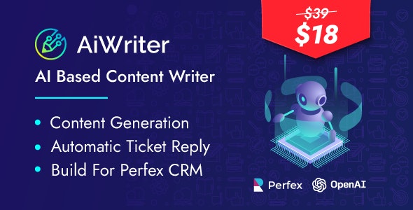 Perfex AiWriter – Content Generator And Automatic Ticket Reply Module