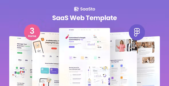 Saasto – SaaS Website Figma Template