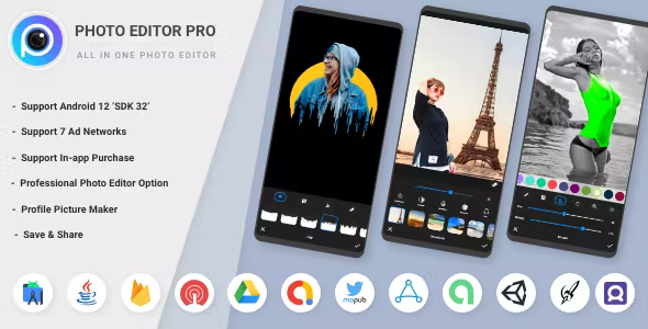 Photo Editor Lab – Profile Maker  Change Bg Effect – 7 Ad Networks  In-app purchase