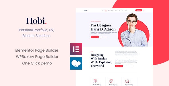 Hobi – Personal Portfolio WordPress Theme