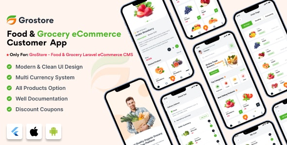 Grostore – Food  Grocery eCommerce Customer App