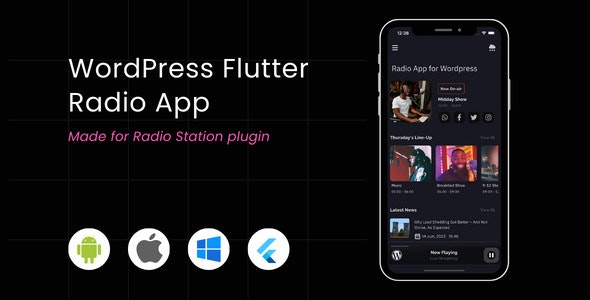 WordPress Flutter Radio App