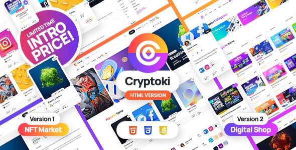 Cryptoki – HTML Template for NFT and Digital Marketplace