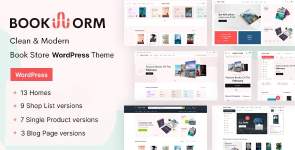 Bookworm – Bookstore  Bookshop WooCommerce Theme