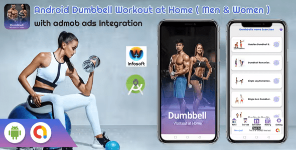 Android Dumbbell Workout at Home – Bodybuilding Gym Workout (fitness app)