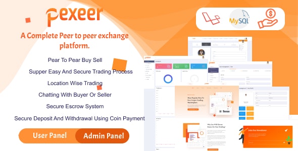 Pexeer – A Complete Peer to Peer Cryptocurrency Exchange Platform 2.1