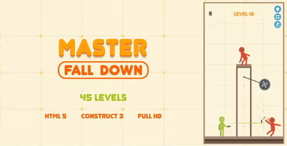 Master Fall Down – HTML5 Game (Construct3)