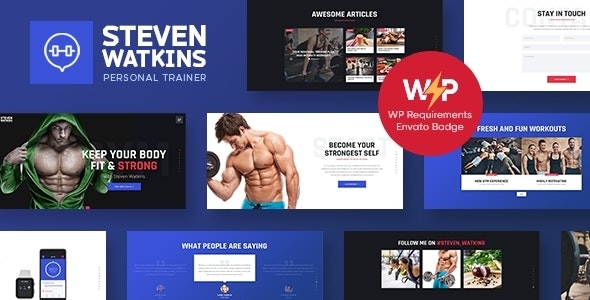 Steven Watkins | Personal Gym Trainer  Nutrition Coach WordPress Theme