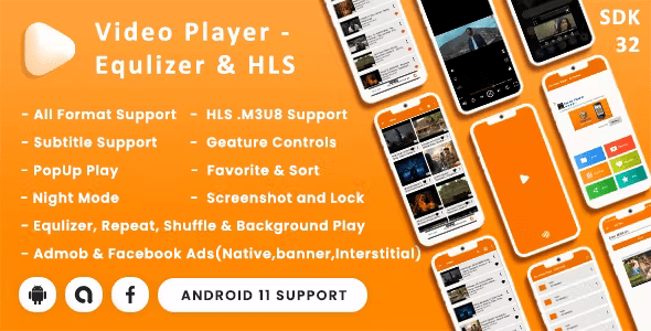 Video Player with Equalizer – Subtitle – HLS Play(Android 13 + SDK 34) 2.0