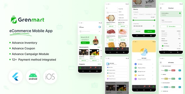 Grenmart – Laravel eCommerce Shop Flutter App