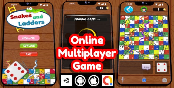 Snake And Ladders Online Unity Multiplayer Game For Android and iOS