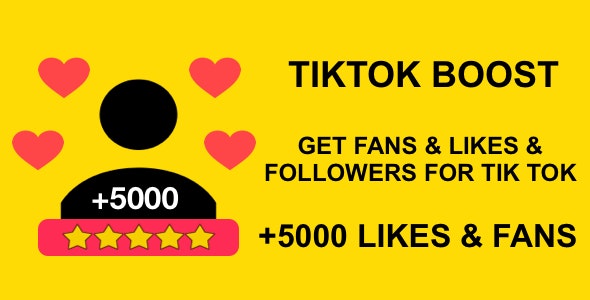 TikBooster – Get Tik Tok followers for free – Android App + Admob integration