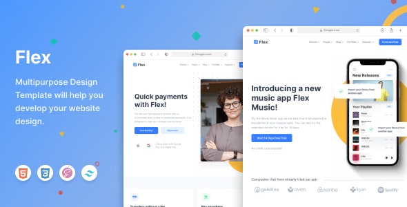 Flex – Modern & Multipurpose Tailwind Template
