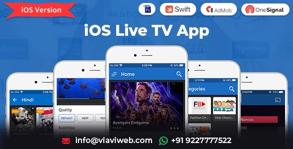 iOS Live TV ( TV Streaming, Movies, Web Series, TV Shows & Originals)