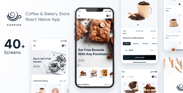 Cuppies – Coffee  Bakery Store React Native App Expo 48.0.18