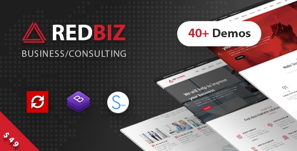 RedBiz – Finance  Consulting Multi-Purpose WordPress Theme