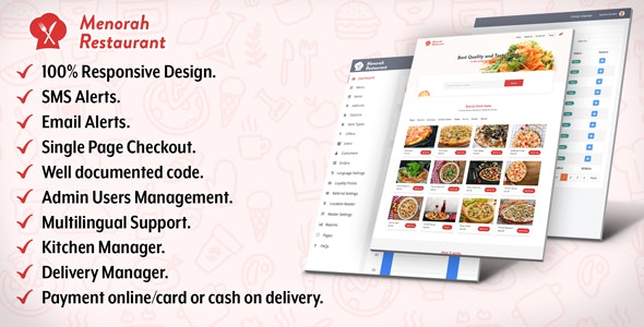 Menorah Restaurant – Restaurant Food Ordering System