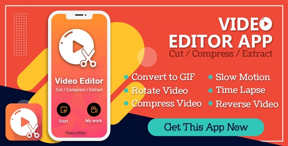 Video editor (64 bit supported), Cut, Compress, Extract, video to audio