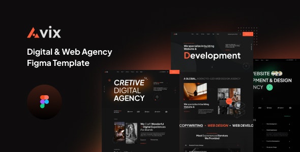 Avix – Web and Digital Agency Figma Template