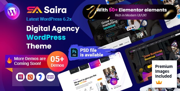 Saira – Digital Agency WordPress 1.0.7