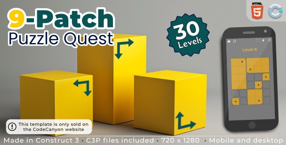 9-Patch Puzzle Quest – HTML5 Puzzle game