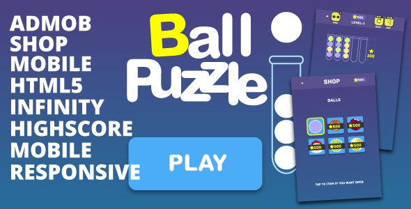 Ball Puzzle – HTML5, mobile, AdMob, shop, c3p, touch/mouse