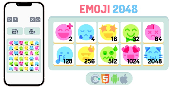 2048 Emoji – Html5 Game Construct 3