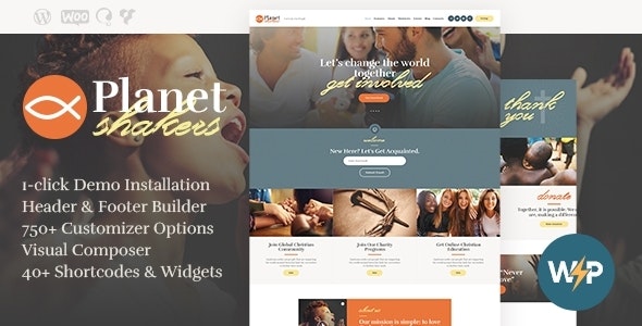 Planet Shakers | Church  Religion WordPress Theme