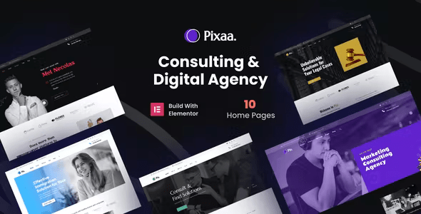 Pixaa – Consulting  Digital Agency WordPress Theme