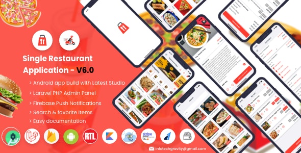 Single Restaurant – iOS User & Delivery Boy Apps With Laravel Admin Panel