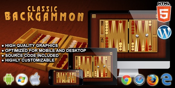 Classic Backgammon – HTML5 Board Game