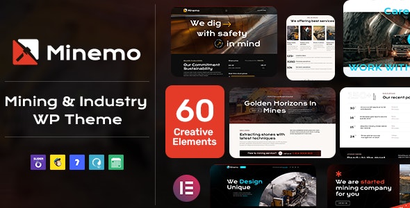 Minemo – Mining Industry Services WordPress Theme