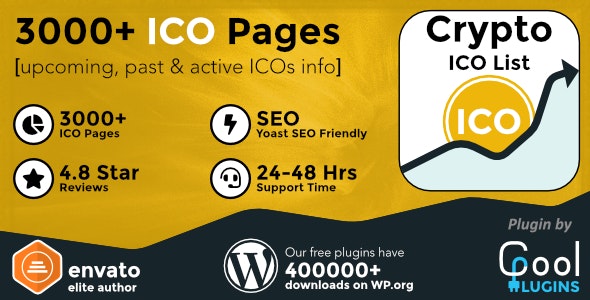 Crypto ICO List Widgets Pro – WordPress ICO Database Plugin