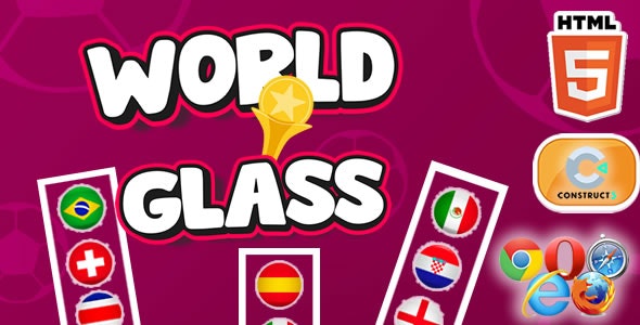 WORLD CUP GLASS – HTML5 Game (Construct 3)