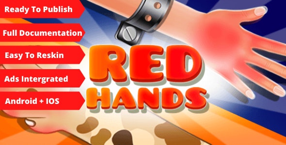 Red Hand Slap Game (MultiPlayer + Unity Complete + Admob + iOS + Android)