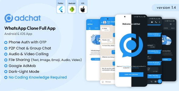 AdChat – WhatsApp Clone Full App