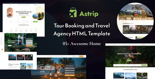 Astrip – Tour Booking and Travel Agency HTML Template