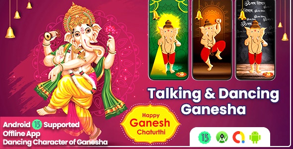 Talking  Dancing Ganesha : Ganesha Dancing Aarti Blessing